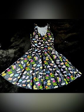 Rare BlackMilk Disney Fantasia Scoop Skater Dress, XXSmall